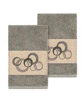 Linum Home Annabelle 2-Pc. Embellished Hand Towel Set