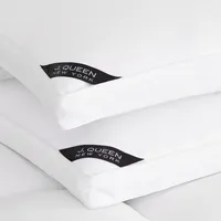 J Queen New York Regency Allergen Barrier Firm Density Down Alternative 300 Thread Count Cotton Sateen Pillow