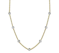 Giani Bernini Beaded Station Chain Necklace 18k Gold-Plated Silver, or Rose Gold