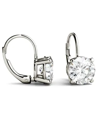 Moissanite Leverback Earrings (3 ct. t.w. Diamond Equivalent) in 14k White or Yellow Gold