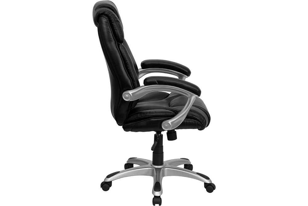 High Back Black Leather Executive Swivel Chair