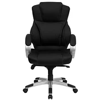 High Back Black Leather Contemporary Executive Swivel Chair