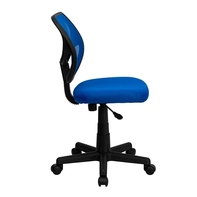 Mid-Back Blue Mesh Swivel Task Chair