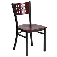 Hercules Series Black Cutout Restaurant Chair