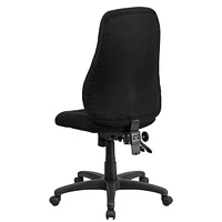 High Back Black Fabric Multifunction Ergonomic Swivel Task Chair