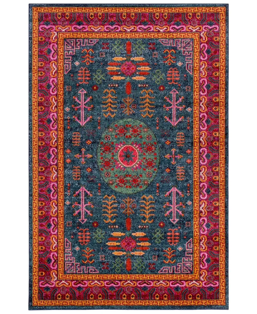 Livabliss Anika Ani-1005 Teal 5'3" x 7'3" Area Rug