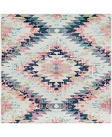 Livabliss Anika Ani-1027 White 6'7" Square Area Rug