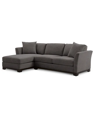 Elliot Ii 107" 2-Pc. Fabric Chaise Sectional Apartment Sofa, Created for Macy's