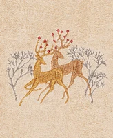 Linum Home Christmas Deer 100% Turkish Cotton Hand Towel