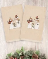 Linum Home Christmas Snow Family 100% Turkish Cotton 2-Pc. Hand Towel Set