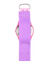 Disney Princess Jasmine, Sleeping Beauty, Belle, Cinderella, Ariel, Snow White and Tiana Girls' Pink Plastic Time Teacher Watch