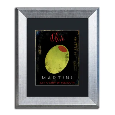 Color Bakery 'Olive Martini I' Matted Framed Art, 11" x 14"
