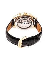 Heritor Automatic Sebastian Gold & Black Leather Watches 40mm