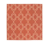 Closeout! Surya Alfresco Alf-9591 Rust 7'3" Square Area Rug, Indoor/Outdoor