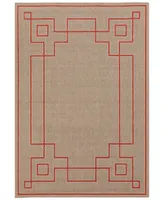 Closeout! Livabliss Alfresco Alf-9633 Rust 2'3" x 4'6" Area Rug, Indoor/Outdoor