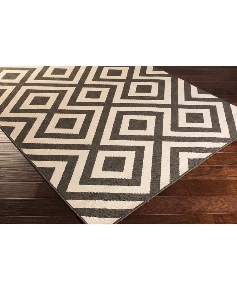 Livabliss Alfresco Alf-9639 Black 2'3" x 4'6" Area Rug, Indoor/Outdoor