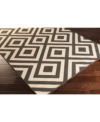 Livabliss Alfresco Alf-9639 Black 2'3" x 4'6" Area Rug, Indoor/Outdoor