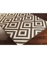 Livabliss Alfresco Alf-9639 Black 2'3" x 11'9" Runner Area Rug, Indoor/Outdoor