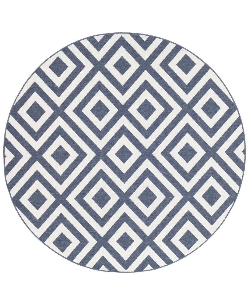 Surya Alfresco Alf-9657 Charcoal 5'3" Round Area Rug, Indoor/Outdoor