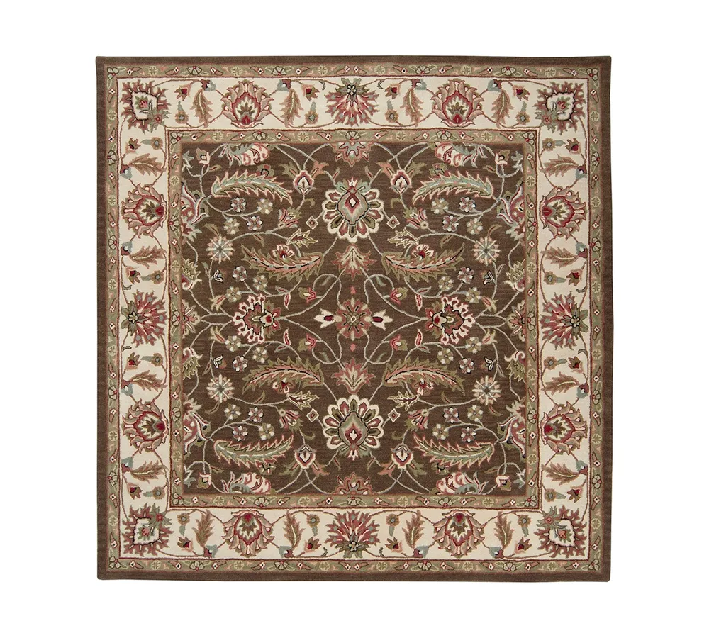 Livabliss Caesar Cae-1003 Dark Brown 8' Square Area Rug