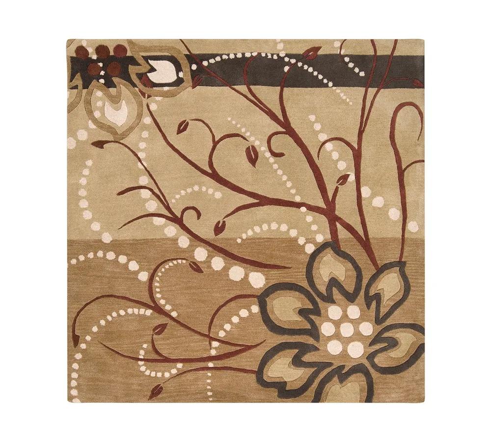 Livabliss Athena Ath-5006 Camel 4' Square Area Rug