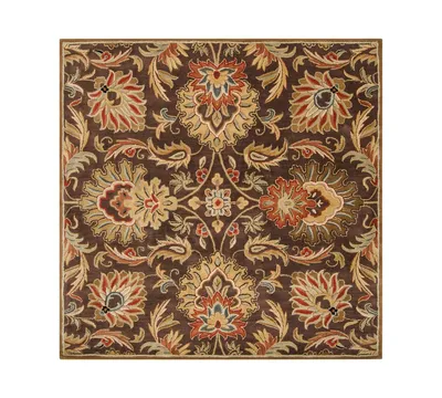 Livabliss Caesar Cae-1028 Dark Brown 6' Square Area Rug