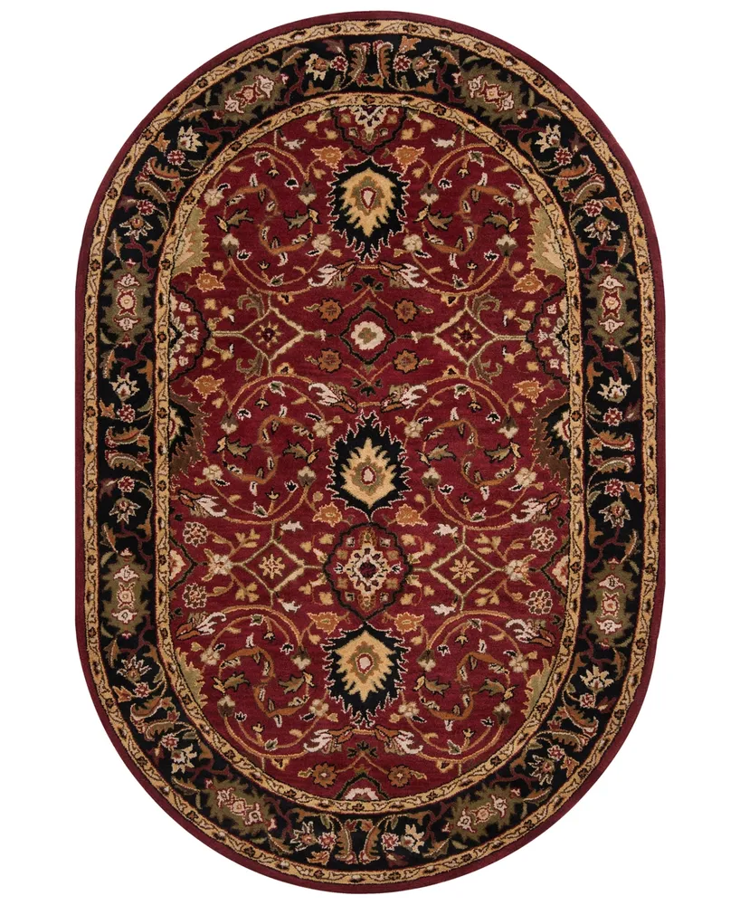 Livabliss Caesar Cae-1031 Burgundy 8' x 10' Oval Area Rug