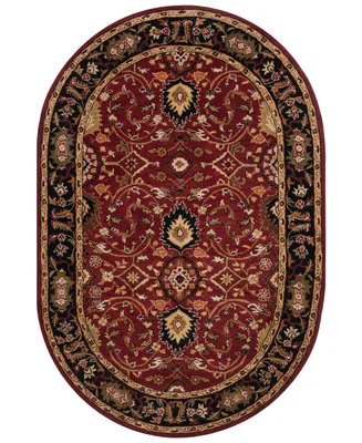 Livabliss Caesar Cae-1031 Burgundy 8' x 10' Oval Area Rug