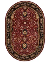 Livabliss Caesar Cae-1031 Burgundy 8' x 10' Oval Area Rug