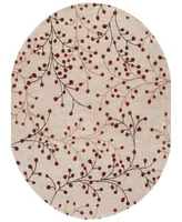 Surya Athena Ath-5053 Burgundy 6' x 9' Oval Area Rug