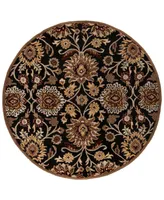 Livabliss Caesar Cae-1053 Black 4' Round Area Rug