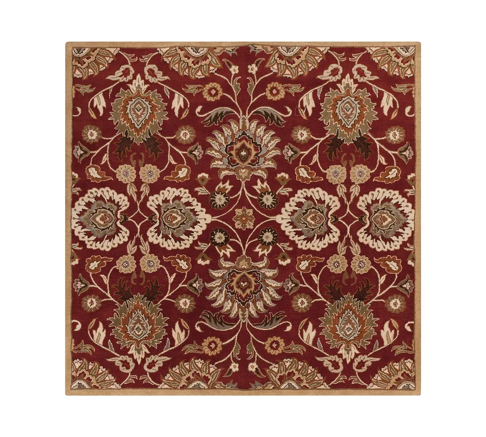 Livabliss Caesar Cae-1061 Burgundy 4' Square Area Rug