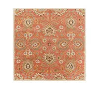 Livabliss Caesar Cae-1107 Burnt Orange 6' Square Area Rug