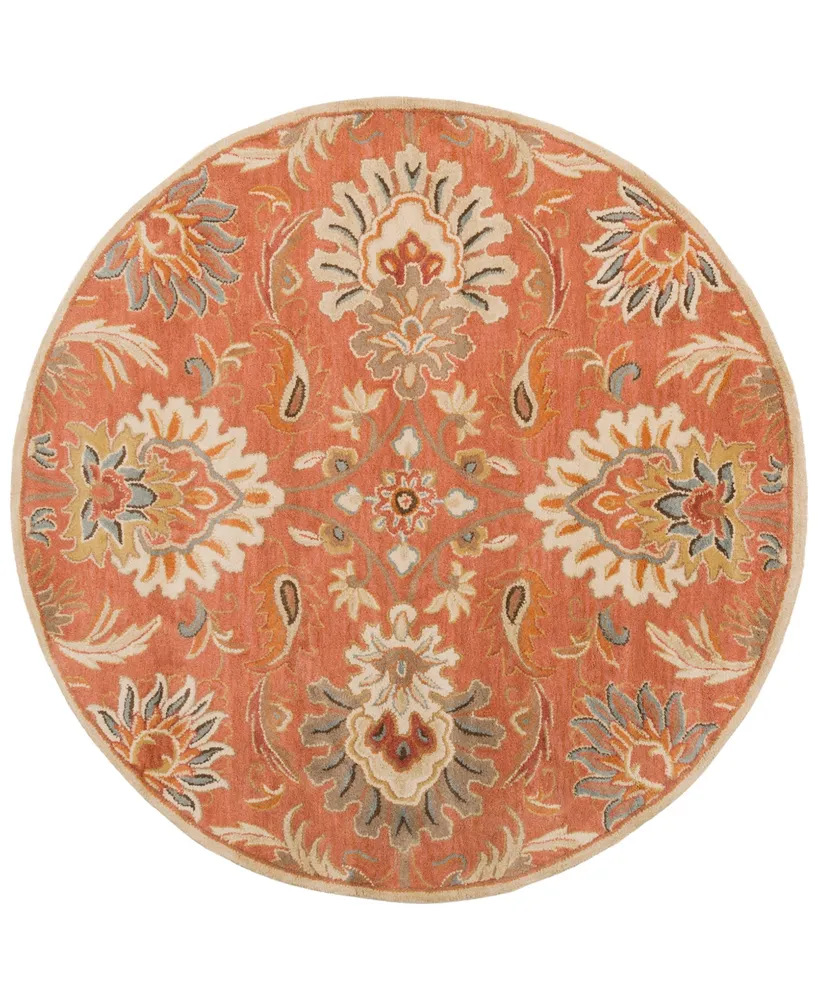 Livabliss Caesar Cae-1112 Camel 4' Round Area Rug