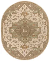 Livabliss Caesar Cae-1143 Khaki 6' x 9' Oval Area Rug