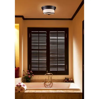 Flush Mount 2-Light in Oiled Bronze30