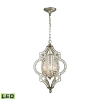 Gabrielle 3 Light Chandelier in Aged Silver