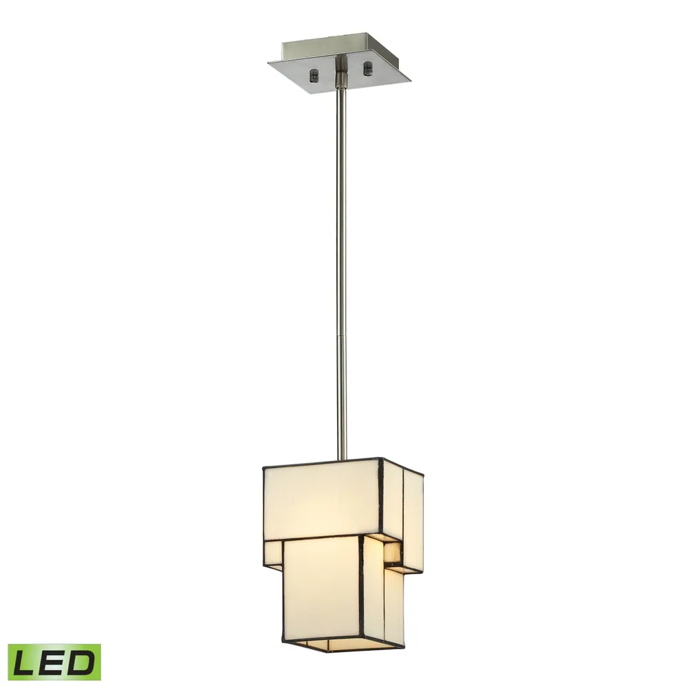 Cubist Collection 1 light mini pendant in Brushed Nickel - Led Offering Up To 800 Lumens (60 Watt Equivalent)