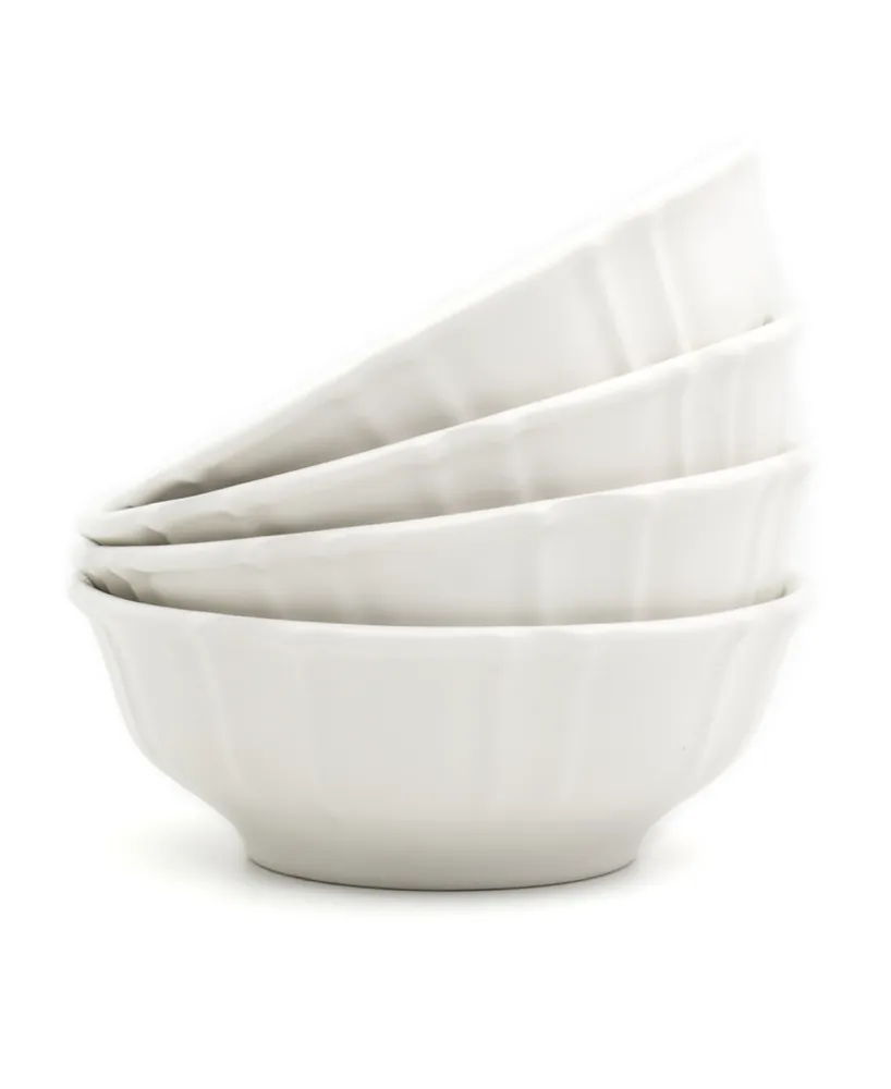 Gallery White Ceramic 4 Piece Mixing Bowls 