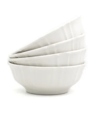 Euro Ceramica Chloe 4 Piece White Cereal Bowl Set