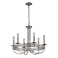 Braxton 6-Light Chandelier in Polished Nickel