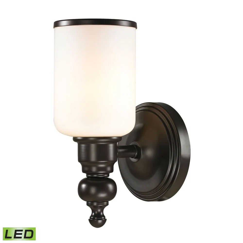 Bristol Collection 1 light bath in Oil Rubbed Bronze - Led Offering Up To 800 Lumens (60 Watt Equivalent)