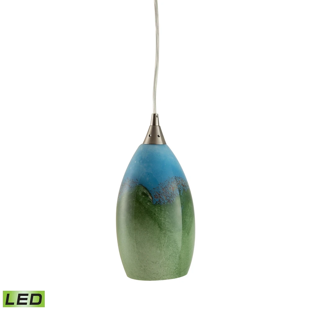 Geologic 1-Light Pendant in Satin Nickel