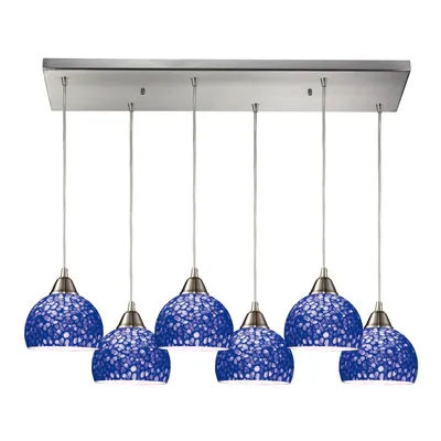 Cira 6- Light Pendant in Satin Nickel