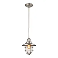 Seaport 1 Light Pendant in Satin Nickel