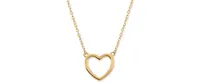 Open Heart 17" Pendant Necklace in 10k Gold