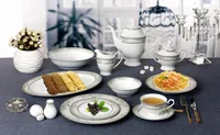 Lorren Home Trends Juliette 57-pc Dinnerware Set, Service for 8