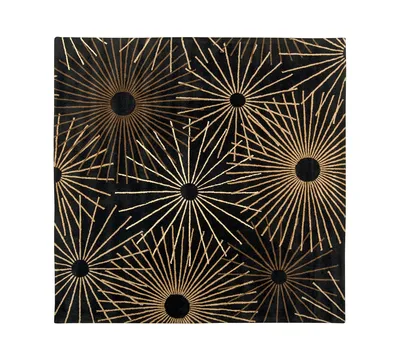 Livabliss Forum Fm-7090 Black 6' Square Area Rug