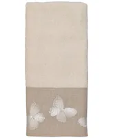 Avanti Yara Butterfly Bordered Cotton Fingertip Towel, 11" x 18"