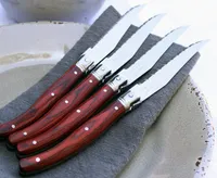 French Home Laguiole Pakkawood Steak Knives, Set of 4